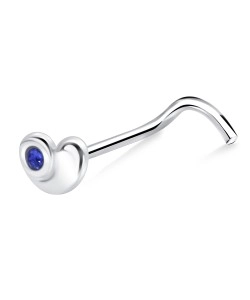 Silver Curved Nose Stud NSKB-1350